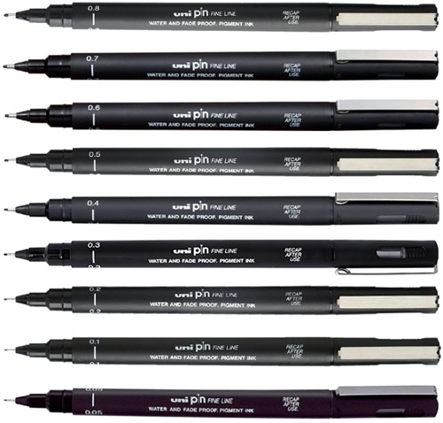Fineliner Uni-ball Pin 0.5mm zwart-2
