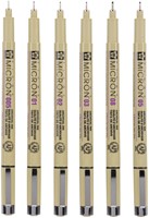 Fineliner Sakura Pigma Micron set à 6 schrijfbreedtes zwart-1