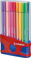 Viltstift STABILO Pen 68/20 ColorParade in rood/blauw etui M ass 20st-3