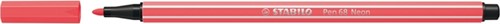 Viltstift STABILO Pen 68/040 medium neon rood
