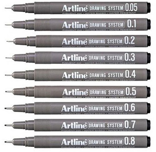 Fineliner Artline technisch 0.05mm zwart-2