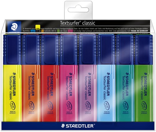 Markeerstift Staedtler 364 Textsurfer assorti 8 stuks