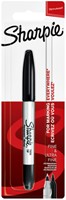 Viltstift Sharpie rond Twin tip ultra fijn & F zwart blister à 1 stuk