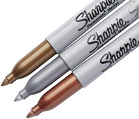 Viltstift Sharpie rond fijn metallic assorti blister à 3 stuks-3