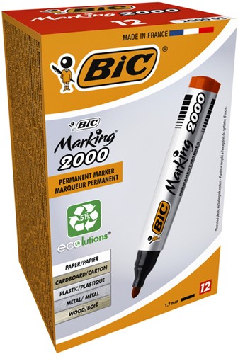 Viltstift Bic 2000 ecolutions rond large rood-2