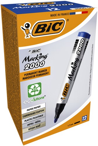 Viltstift Bic 2000 ecolutions rond large blauw-2