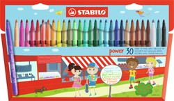 Viltstift STABILO power 280/30 assorti etui à 30 stuks