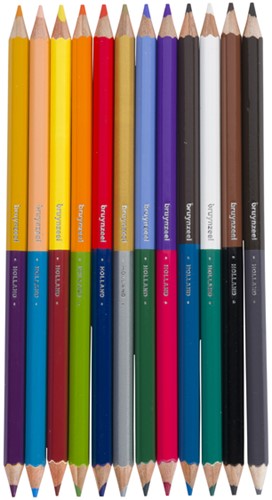 Kleurpotlood Bruynzeel Kids Twin Point set à 12 kleuren-2