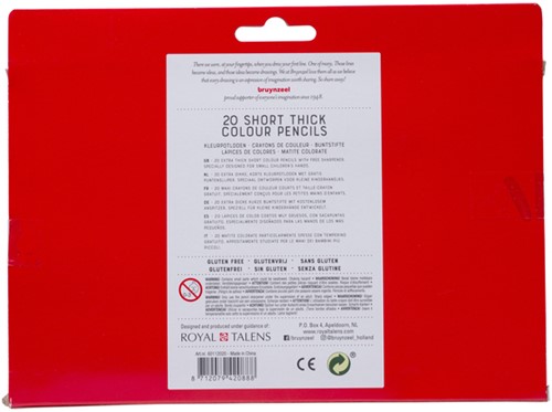 Kleurpotlood Bruynzeel Kids Thick & Short set à 20 kleuren-3