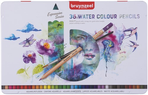 Aquarelpotlood Bruynzeel Expression blik à 36 kleuren