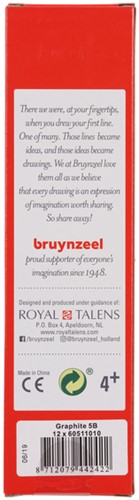Grafietpotlood Bruynzeel Burotek 5B grijs-3