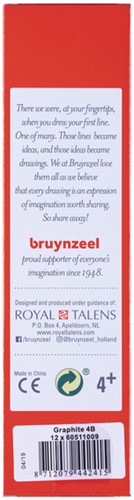 Grafietpotlood Bruynzeel Burotek 4B grijs-3