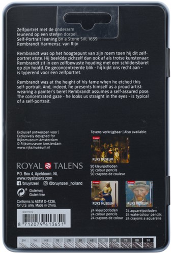 Potloden Bruynzeel Rembrandt diverse hardheden blik à 12 stuks-3