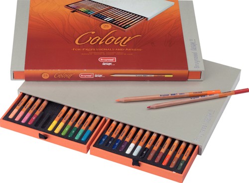 Kleurpotlood Bruynzeel Design met luxe bewaardoos set à 24 kleuren