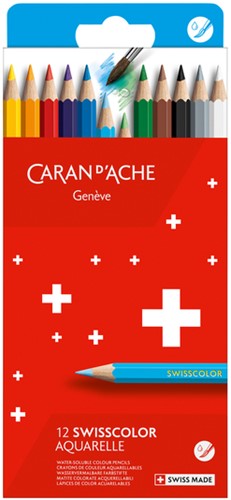 Kleurpotloden Caran D'ache aquarel doos à 12 stuks