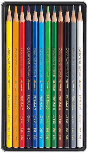Kleurpotloden Caran d'Ache Prismalo 12 stuks assorti-2