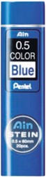 Potloodstift Pentel Ain Stein HB 0.5mm blauw koker à 20 stuks