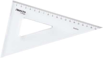 Driehoek Aristo 23620 200mm 30/60graden transparant-2