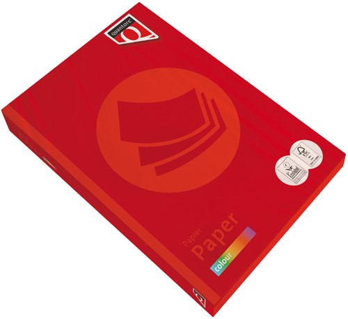 Kopieerpapier Quantore Colour A4 120gr felrood 250 vel