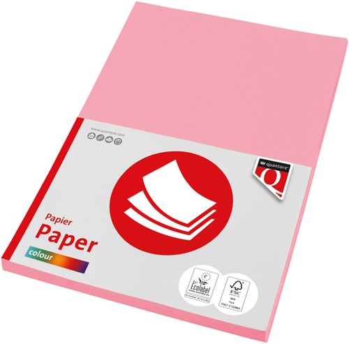 Kopieerpapier Quantore Colour A4 120gr roze 100 vel