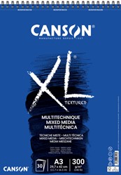 Mixed mediapapier Canson XL Textured Mixed Media 30vel 300gr A3 wit
