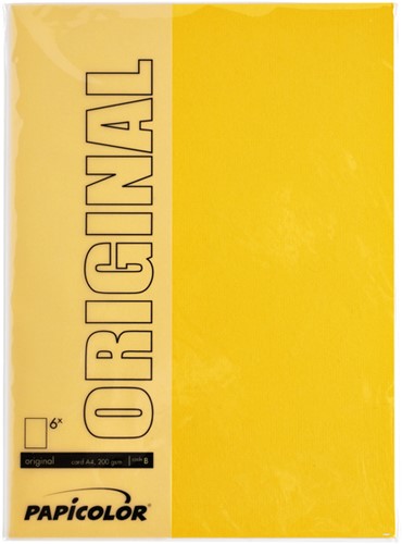 Kopieerpapier Papicolor A4 200gr 6 vel dottergeel-2