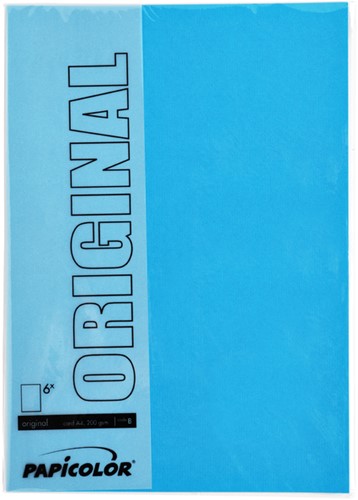 Kopieerpapier Papicolor A4 200gr 6 vel hemelsblauw-2