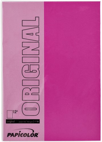 Kopieerpapier Papicolor A4 100gr 12 vel felroze-2
