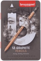 Grafietpotlood Bruynzeel Expression set à 12 hardheden grijs
