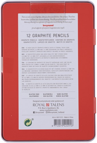 Grafietpotlood Bruynzeel Expression set à 12 hardheden grijs-3