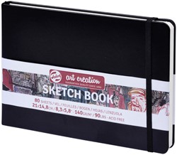 Schetsboek Talens Art Creation zwart 21x15cm 140gr 80vel
