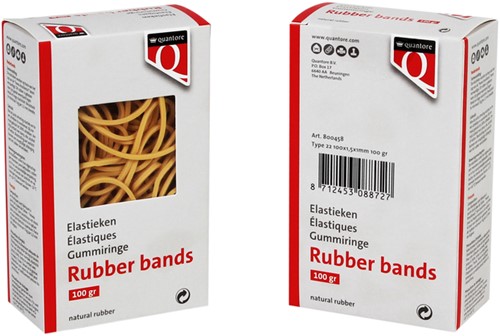 Elastiek Quantore 22 100x1,5x1mm 100gram-2