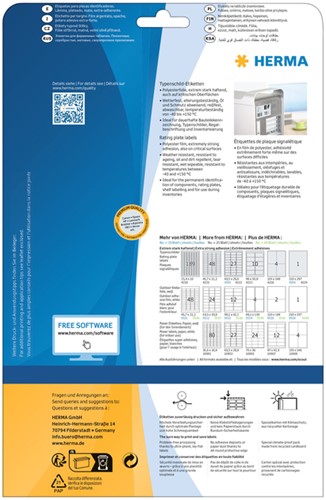 Etiket HERMA 4224 210x297mm weerbestendig zilver 25 stuks-2