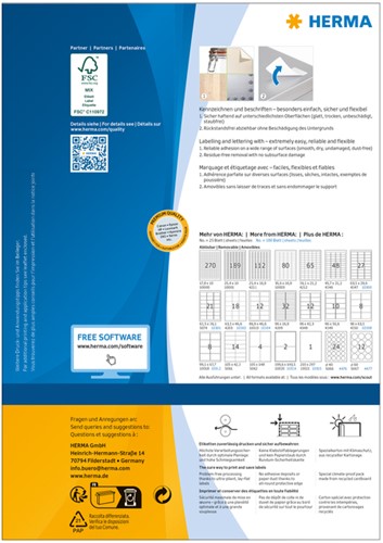 Etiket HERMA 4476 40mm verwijderbaar wit 2400 etiketten-2