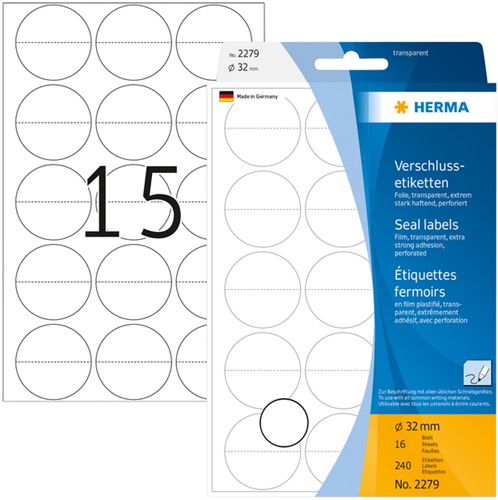 Etiket HERMA 2279 32mm transparant 240 stuks-2