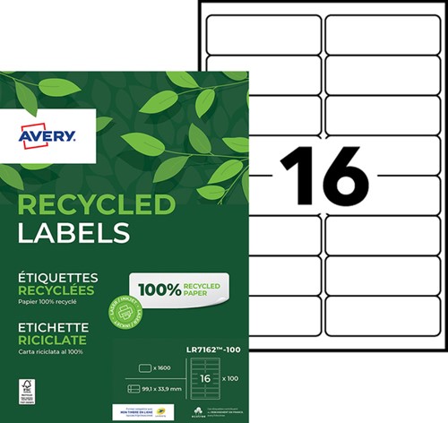Etiket Avery LR7162-100 99.1x33.9mm recycled wit 1600 etiketten-2