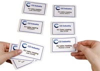 Naambadge etiket Avery L4787-20 80x50mm blauw kader 200 stuks-2