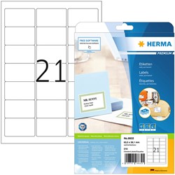 Etiket HERMA 8632 63.5x38.1mm premium wit 210 stuks