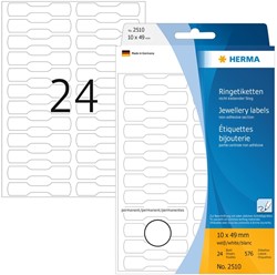 Etiket HERMA 2510 10x49mm wit 576 stuks