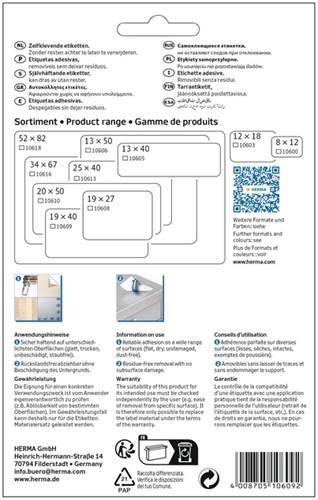 Etiket HERMA 10609 19x40mm verwijderbaar 480 etiketten-2
