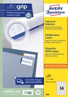 Etiket Avery 3668 52.5x21.2mm wit 5600 stuks