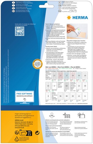 Naambadge etiket HERMA 4514 80x50mm wit-2