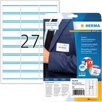 Naambadge etiket HERMA 4513 63.5x29.6mm wit/blauw 540 stuks