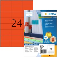 Etiket HERMA 4407 70x37mm rood 2400 stuks