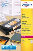 Etiket Avery L7665-25 72x21.2mm voor media tape's 600 etiketten