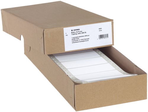 Etiket HERMA 8161 88.9x35.7mm 1-baans wit 2000 stuks