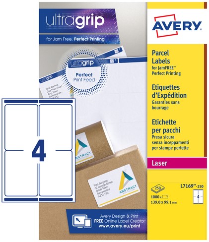 Etiket Avery L7169-250 99.1x139mm wit 1000 etiketten-2