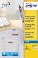 Etiket Avery J8654-25 45.7x25.4mm wit 1000 stuks
