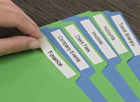 Labeltape Dymo LabelManager D1 polyester 9mm zwart op wit 10 stuks-11