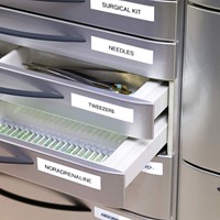 Labeltape Dymo LabelManager D1 polyester 12mm zwart op wit 10 stuks-5